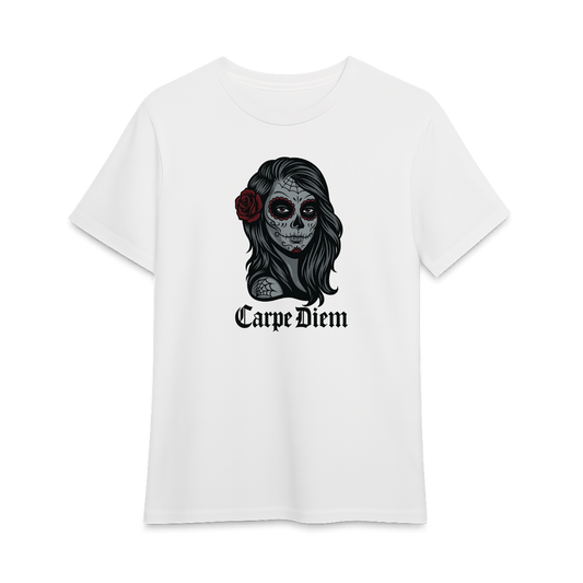 Carpe Diem con rostro de mujer
